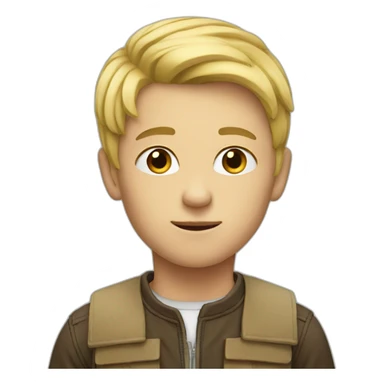 blonde boy looking to the right sticker