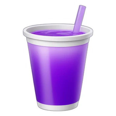 mysterious purple drink in a plastic white cup sticker