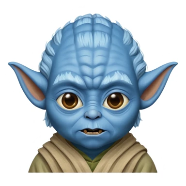 yoda but with blue skin sticker