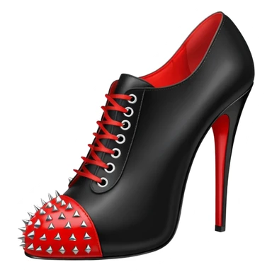 black show red bottoms men with the spikes with no mann just shoe sticker