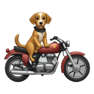Chien sur une moto sticker