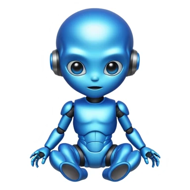 Alien robot baby sticker
