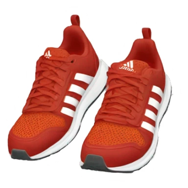 adidas red running shoes sticker
