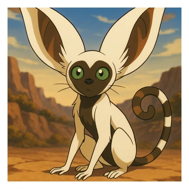 Momo from Avatar: The Last Airbender, anime style sticker