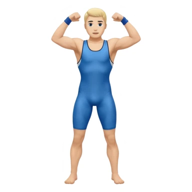blue wrestling singlet sticker