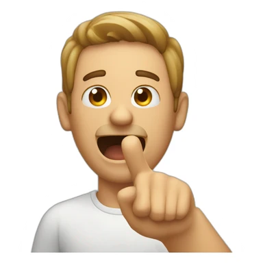 Italian yelling guy gesture hand sticker