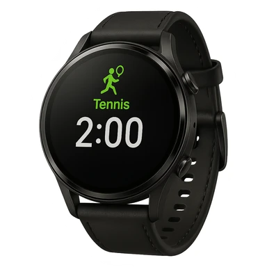 smartwatch con modalità attiva di tennis che segna 2 ore di tennis, REALISTICA 4K sticker