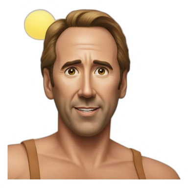 Nicholas cage in a bikini sticker