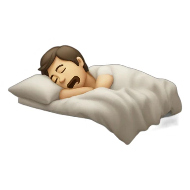 Man sleeping and drooling sticker