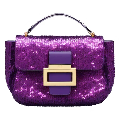 Fendi baguette Purple sequin  sticker