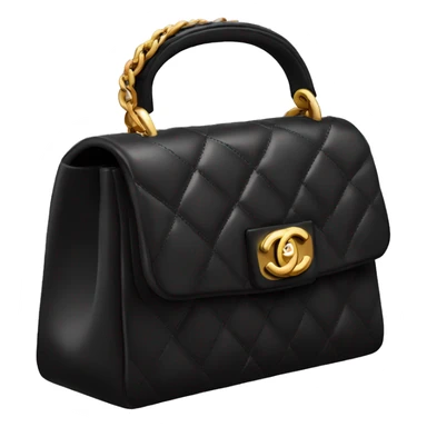 Chanel black top handle bag sticker