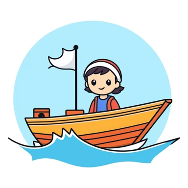 Averie on a boat  sticker