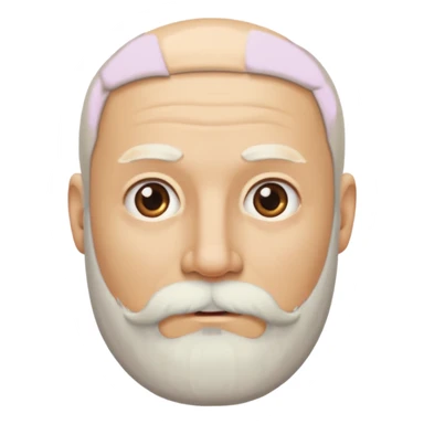 blonde bald man with long beard  sticker