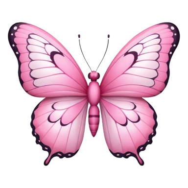Pink cute butterfly sticker