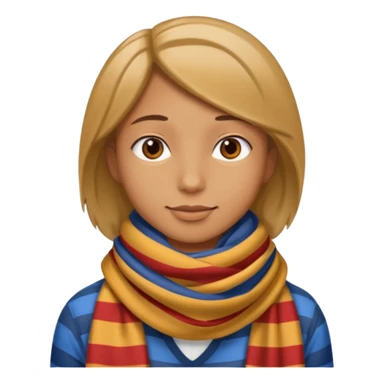 Character with striped Scarf sticker