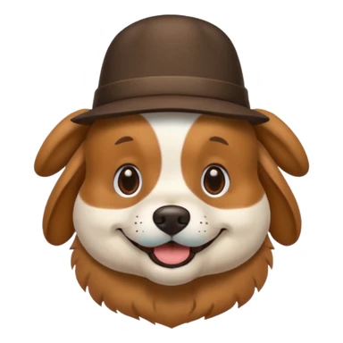 Dog with a little hat on  sticker