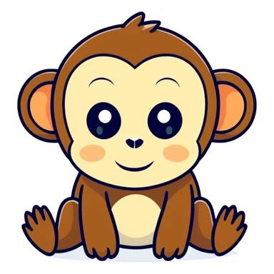 monkey rolling his eyes sticker