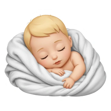 Baby sleeping in a blanket sticker