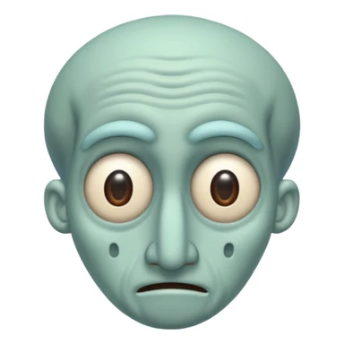 Squidward roll eyes sticker