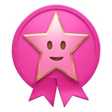 pink award plaque sticker