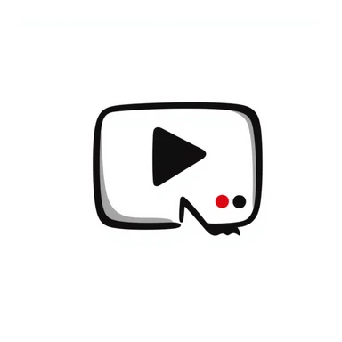 YouTube logo hand drawn doodle style sticker