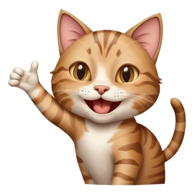 cat pointing and laughing at you sticker