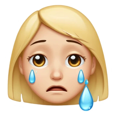 crying face emoji, expressive and clear sticker