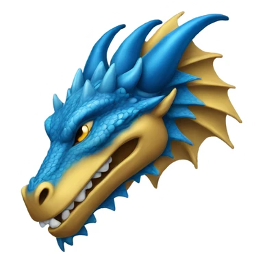 Blue and gold dragon sleeping sticker