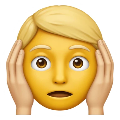 nervous emoji covering face sticker