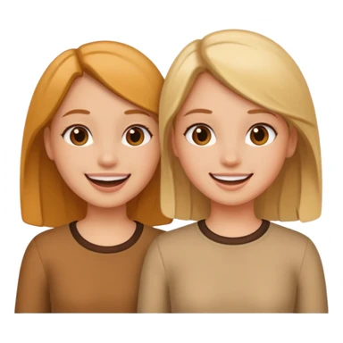 Talking two girl sticker