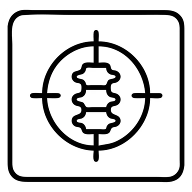 mpr reconstruction icon, simple medical imaging symbol sticker