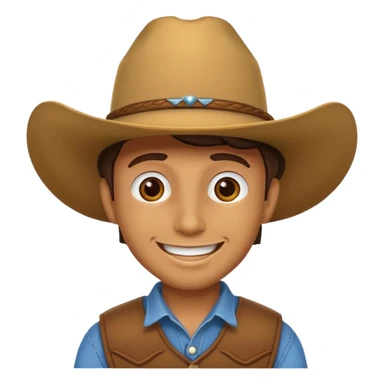 Cowboy emoji  sticker