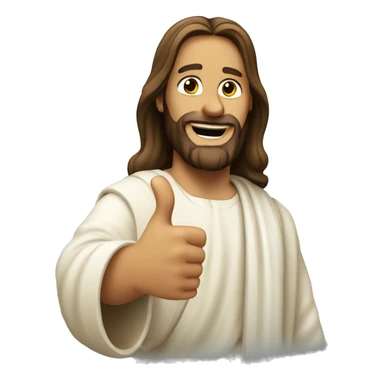 Jesus Christ giving thumbs up sticker