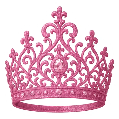 pink tiara, sparkling and bold sticker