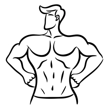 gym icon, hand drawn black outlined style sticker