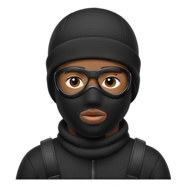 Ski mask black man sticker