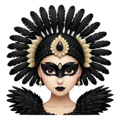 Girl as the Black Swan sticker