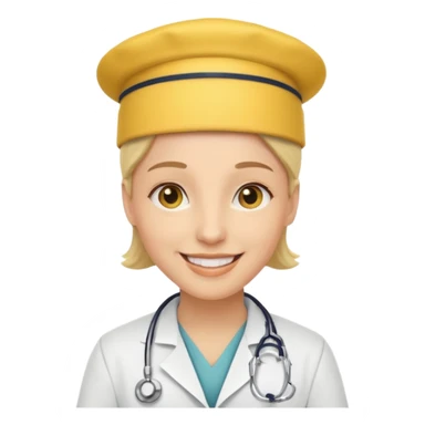 doctor with yellow hat sticker