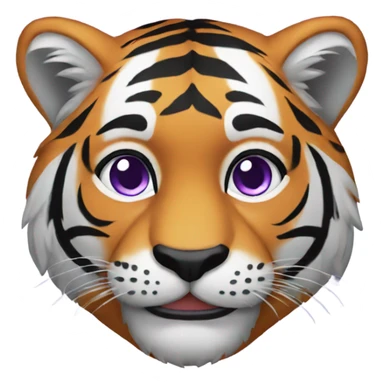 Tiger with purple hoodie  sticker