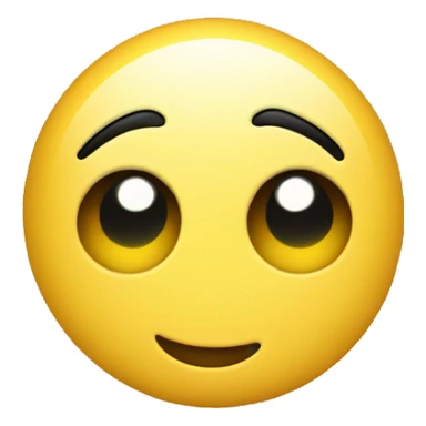 Yellow round head with two eyes on it and one of its eyebrows raised with a smirk type smile no nose  sticker