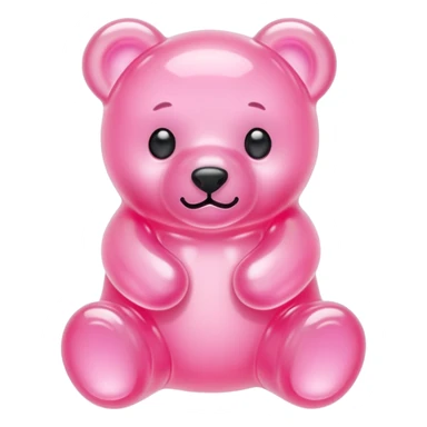 pastel pink jelly bear sticker