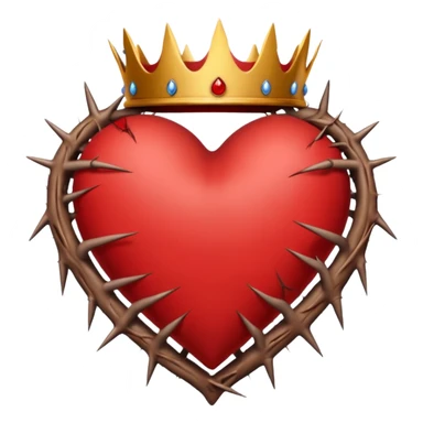 Around the heart  Crown thorns sticker