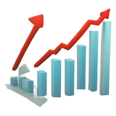 chart diagram going up, 3d, ultra, detailed, high quality sticker