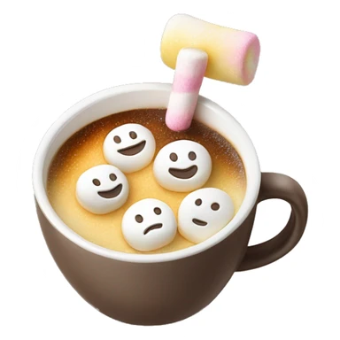 Tasse mit zuckerstangen Motiv wo Kakao drin ist mit Marshmellows oben drauf sticker