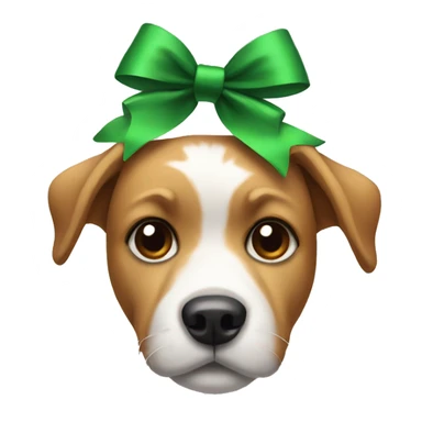 Dog with Christmas bow  sticker
