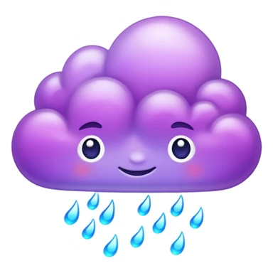 A glowing purple cloud with subtle sparkles around it. sticker