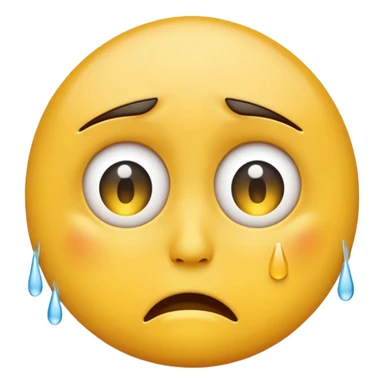 Crying emoji with only one eye sticker