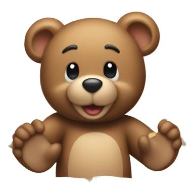 teddy bear with Mickey sticker