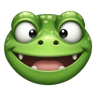 A frog with a malicious smil sticker