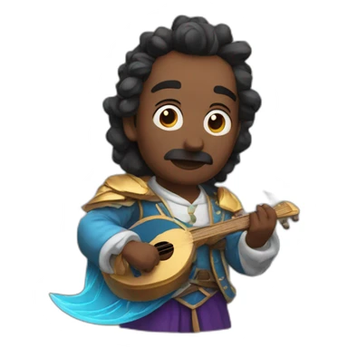 bard with astral wings sticker